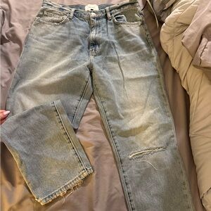 Current/Elliott Women’s Faded Blue Straight Jeans